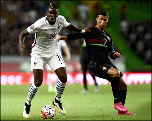 Cristiano Ronaldo vs Pogba, in Portugal 0-1 France