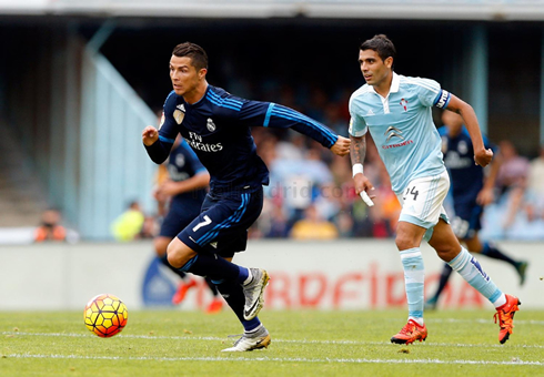 Cristiano Ronaldo at full speed in a La Liga game in 2015-2016