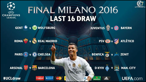 Champions League round of 16 draw