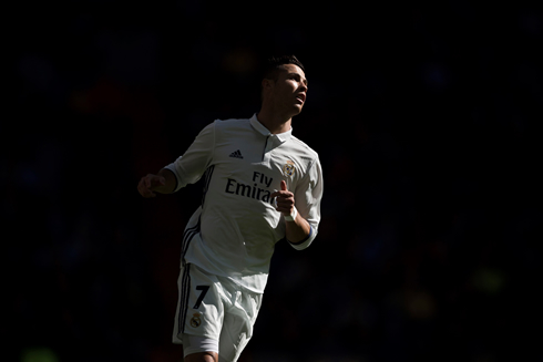 Cristiano Ronaldo playing for Real Madrid