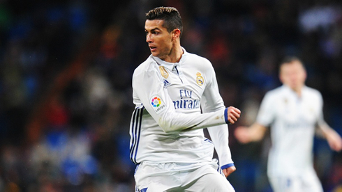 Cristiano Ronaldo in action for Real Madrid