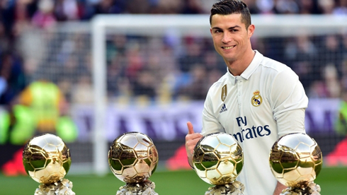 Cristiano Ronaldo and his 4 Ballon d'Ors