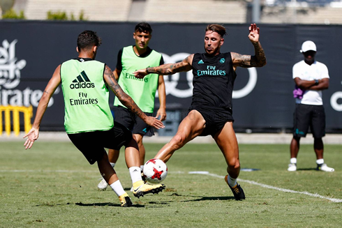 Sergio Ramos in practice in Miami in 2017