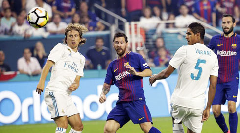 Messi in El Clasico in Miami in 2017