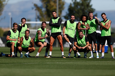 Real Madrid winning team in practice