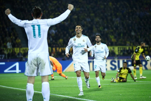 Bale scores the opener and waits for Ronaldo to join him in the celebrations