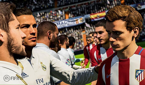 Cristiano Ronaldo and Griezmann in FIFA 18