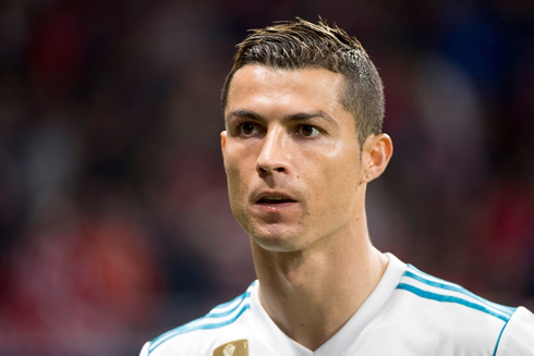 Cristiano Ronaldo at the Wanda Metropolitano in Atletico vs Real Madrid in 2017