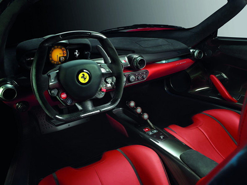 Ferrari La Ferrari inside view, from the driver position