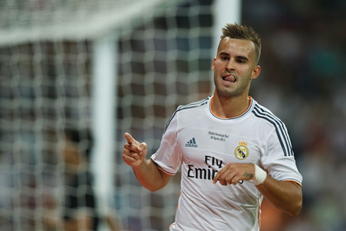 Jesé Rodríguez celebrating goal for Real Madrid