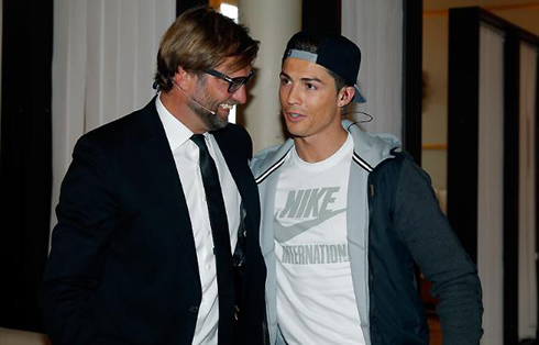 Cristiano Ronaldo and Jurgen Klopp, at the FIFA Ballon d'Or