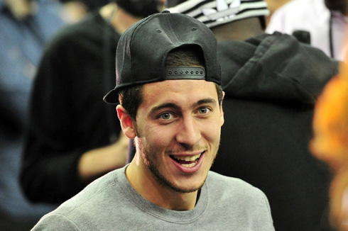 Eden Hazard with a cap on his head