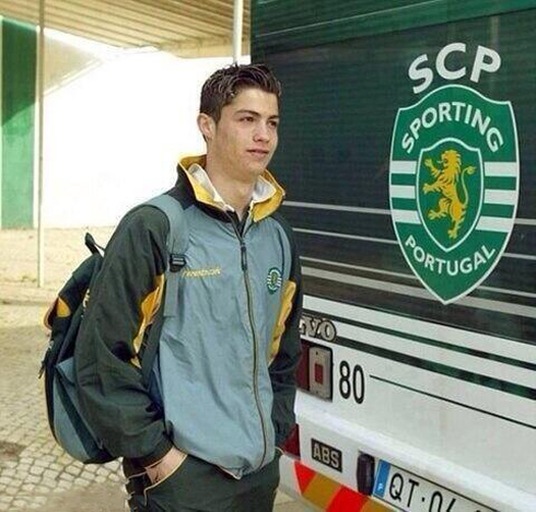 Cristiano Ronaldo in Sporting, in 2003