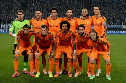 Real Madrid starting eleven vs Schalke, in Germany