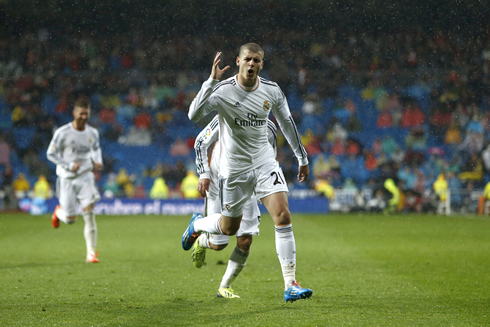 Alvaro Morata new look in 2014, with his head shaved