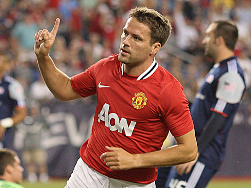 Michael Owen celebrating goal for Manchester United