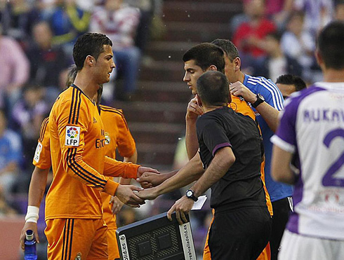 Cristiano Ronaldo substituted by Alvaro Morata