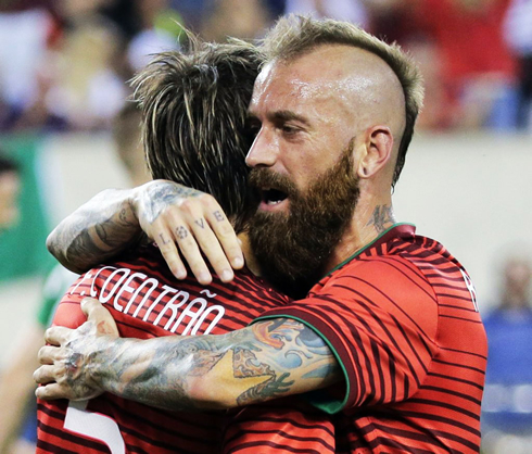 Fábio Coentrão and Raúl Meireles huge beard, ahead of the World Cup 2014