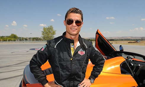 Cristiano Ronaldo in a Tom Cruise top gun look