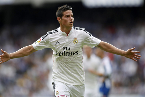 James Rodríguez goal celebration in Real Madrid