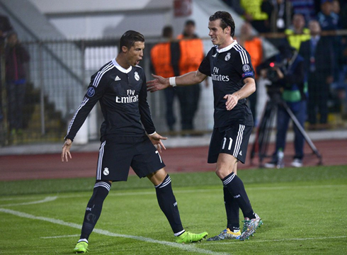 Cristiano Ronaldo wearing Real Madrid black dragon kit, for the UEFA Champions League 2014-2015 campaign