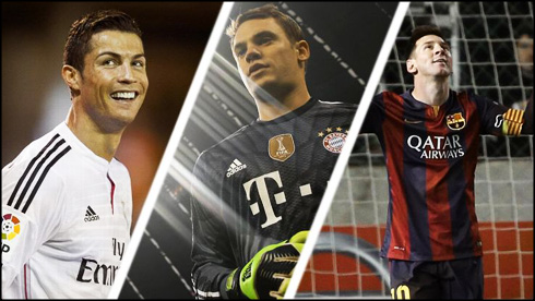 Cristiano Ronaldo vs Manuel Neuer vs Lionel Messi