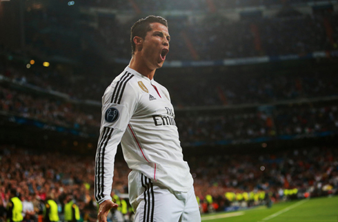 Cristiano Ronaldo celebrates another Champions League goal