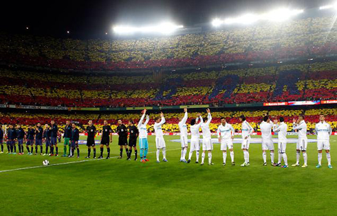 Cristiano Ronaldo in a Camp Nou packed for a Clasico between Barcelona and Real Madrid, for La Liga 2012-2013