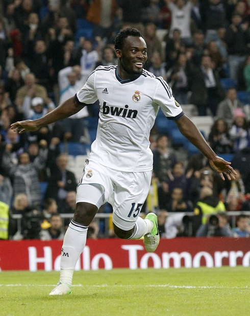 Michael Essien 1st goal celebration for Real Madrid, in La Liga 2012-2013