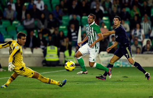 Cristiano Ronaldo going down the line and sending the ball in, for someone to push it to the back of the net