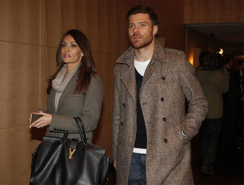 Xabi Alonso and Nagore Aramburu fashion style, at the FIFA Balon d'Or 2012 event